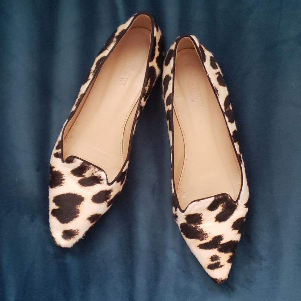 J crew calf hair loafers